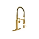 Kohler Sous Pro-style Pull Down Kitchen Faucet In Vibrant Brushed Modern Brass. Fixed Price $217.87.