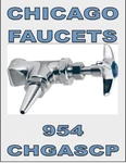 Chicago Faucets 954-CHGASCP Laboratory Chrome Plate Sink Valv. Fixed Price $70.50.