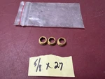 Lot Of 3 Brass Faucet Seats 5/8"- 27 Thread. Fixed Price $14.79.