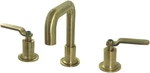 Kingston Brass KS142KLAB Whitaker Widespread Bathroom Faucet, 5-1/2" Spout Reach. Fixed Price $299.95.