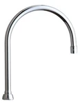 Chicago Faucets GN8AE3JKABCP Gooseneck Spout 11.25" Brass Chrome. Fixed Price $132.07.