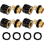 3/4 Inch Garden Hose Quick Connect, Aluminum 4PACK, Brass, Black. Fixed Price $12.99.