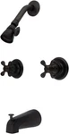 Kingston Brass KB245AX Two Cross Handle Tub Shower Faucet Oil-rubbed Bronze. Fixed Price $99.90.