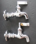 Nos Pair Chrome Kohler K-8775 Hewitt Single Handle Hot Cold Sink Faucets B5. Fixed Price $165.00.