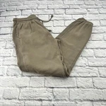 American Tall Mens Xlt Tie Waist Sweatpants Tan Khaki Joggers Ribbed Side Panel. Fixed Price $33.99.