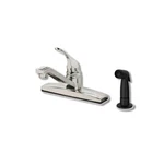 Home Plus One Handle Chrome Kitchen Faucet W/ Side Sprayer 8348-CP. Fixed Price $41.95.