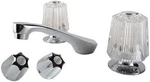 Widespread Faucet Cast Brass Spout Acrylic Handle. Fixed Price $132.50.