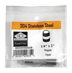 Smith-cooper 4632100220 Stainless Steel Lead-free Nipple 1/4 Mpt X In.. Fixed Price $8.07.