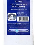 Jones Stephens 1/2" Cts (5/8" Od) Escutcheons Chrome Plated Steel Pack Of 25. Fixed Price $23.95.