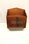 Real Antique 1830 American Solid Walnut Country Style Hanging Wall Cabinet. Fixed Price $975.00.