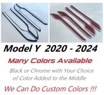 Custom Black Chrome Door Handle Covers 2020 - 2025 Tesla Model You Pick Clr. Fixed Price $75.00.
