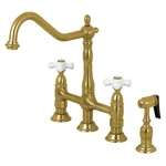 Kingston Brass KS1277PXBS Heritage 8INCH Center Kit Bridge Faucet With. Fixed Price $197.67.