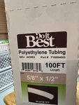 Abbott Rubber 5/8 In. X 1/2 75 Ft. Polyethylene Tubing, Bulk T16004005. Fixed Price $30.00.