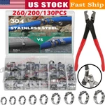260X Single Ear Hose Clamps 304 Stainless Steel Crimp Tools Kit. Fixed Price $12.59.